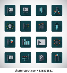 Business training icon set