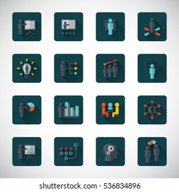 Business training icon set