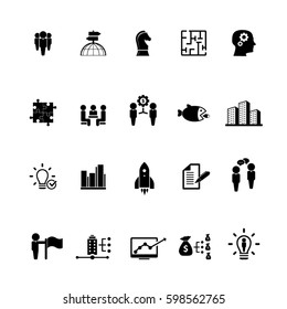 Business training icon set