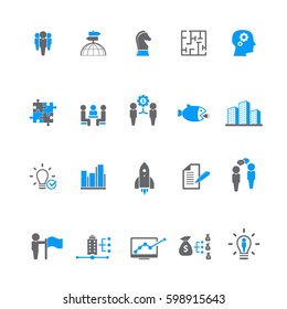 Business training icon set