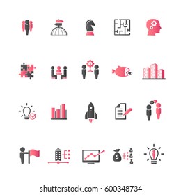 Business training icon set