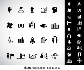 Business training icon set