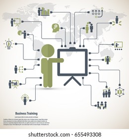 Business training - icon set