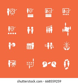 Business training icon set