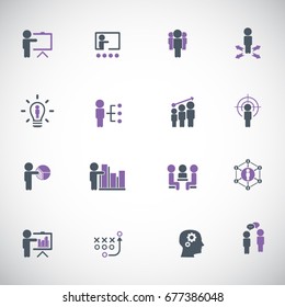 Business training icon set