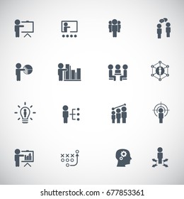 Business training icon set