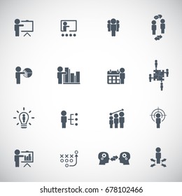 Business training icon set