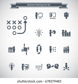 Business training icon set