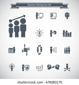 Business training icon set