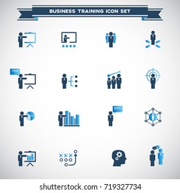 Business training icon set