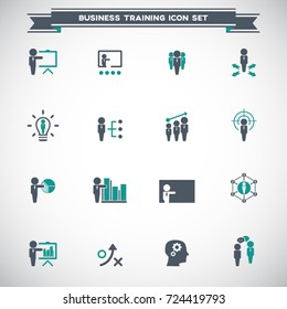 Business training icon set