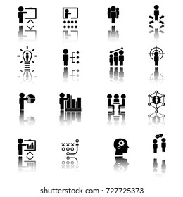 Business training icon set