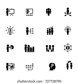 Business training icon set