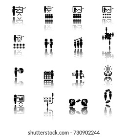 Business training icon set