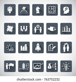 Business training icon set