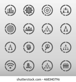 Business and training Icon Set Vector Illustration