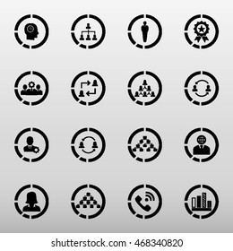 Business and training Icon Set Vector Illustration