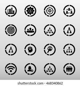 Business and training Icon Set Vector Illustration