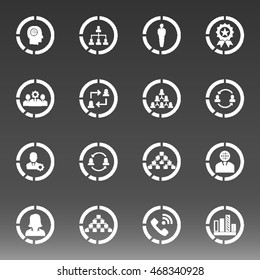 Business and training Icon Set Vector Illustration