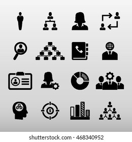 Business and training Icon Set Vector Illustration