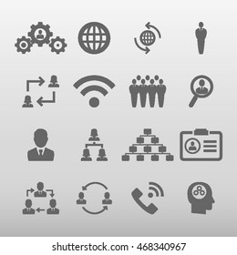 Business and training Icon Set Vector Illustration