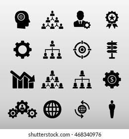 Business and training Icon Set Vector Illustration