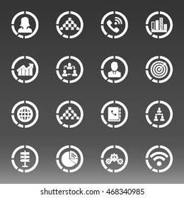 Business and training Icon Set Vector Illustration