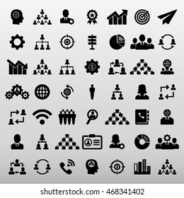 Business and training Icon Set Vector Illustration