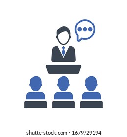 Business Training icon, vector graphics