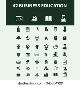 business training  icons, signs vector concept set for infographics, mobile, website, application 