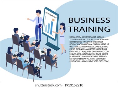 Business training idea. Learn and train employees to improve and develop a better company. 