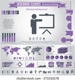 Business training - infographic elements and icon set.