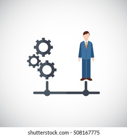 Business Training And Learning Single Icon Vector Illustration