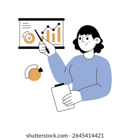 Business Training Modern illustrations. Eps 10 file on transparent background