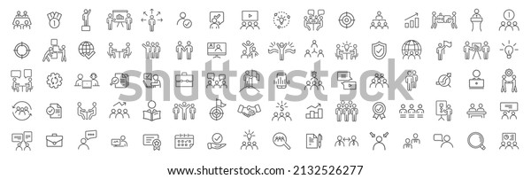 Business\
training and office line icons collection. Big UI icon set. Thin\
outline icons pack. Vector illustration\
eps10