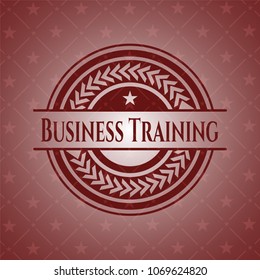  Business Training realistic red emblem