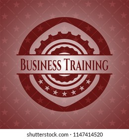 Business Training red icon or emblem