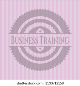 Business Training retro style pink emblem