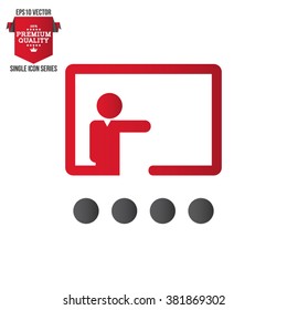 Business Training  Single Icon Vector Illustration