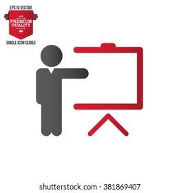 Business Training  Single Icon Vector Illustration