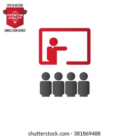 Business Training  Single Icon Vector Illustration