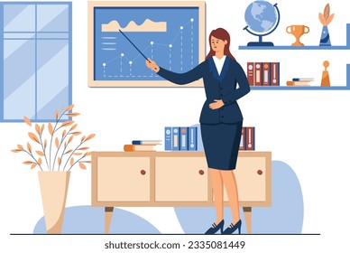Plano de iluminación de vectores de formación empresarial