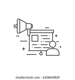 business training vector. business illustration. icon vector