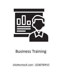 Business Training Vector Solid Icon Design illustration. Business and Finance Symbol on White background EPS 10 File