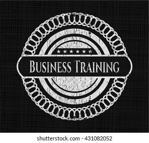 Business Training written with chalkboard texture