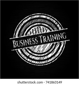 Business Training written with chalkboard texture
