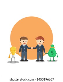 Business Transaction, Information design vector illustration
