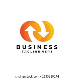 business transfer logo icon vector isolated