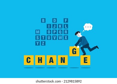 Business transformation, change management or transition to better innovative company, improvement and adaptation to new normal concept.