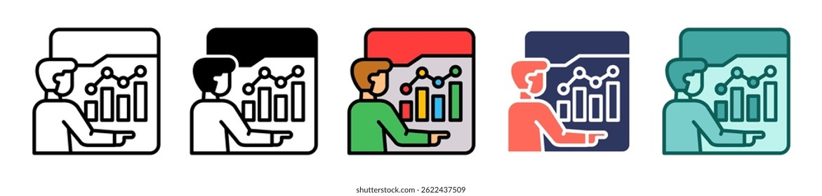 Business Transformation Icon Multiple Vector Illustration